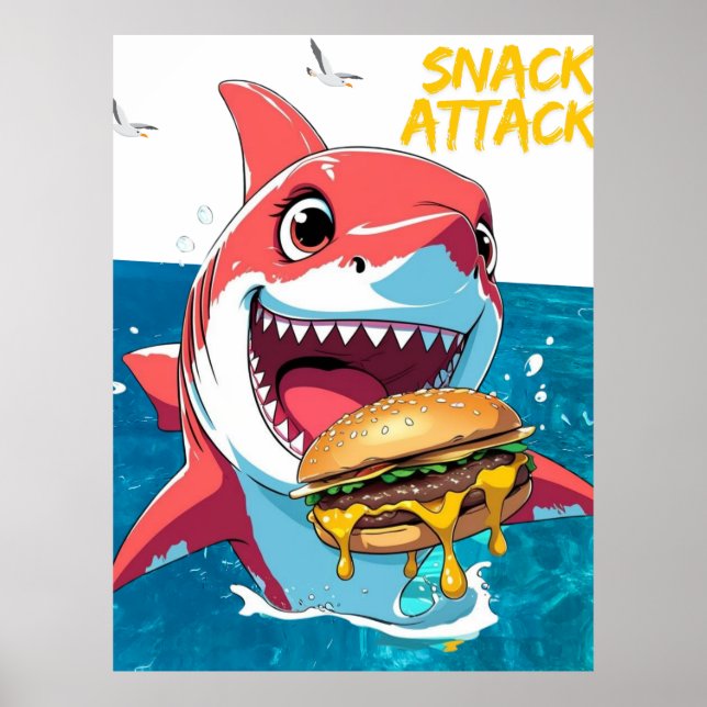 Affiche Snack Attack Shark – Été (Devant)