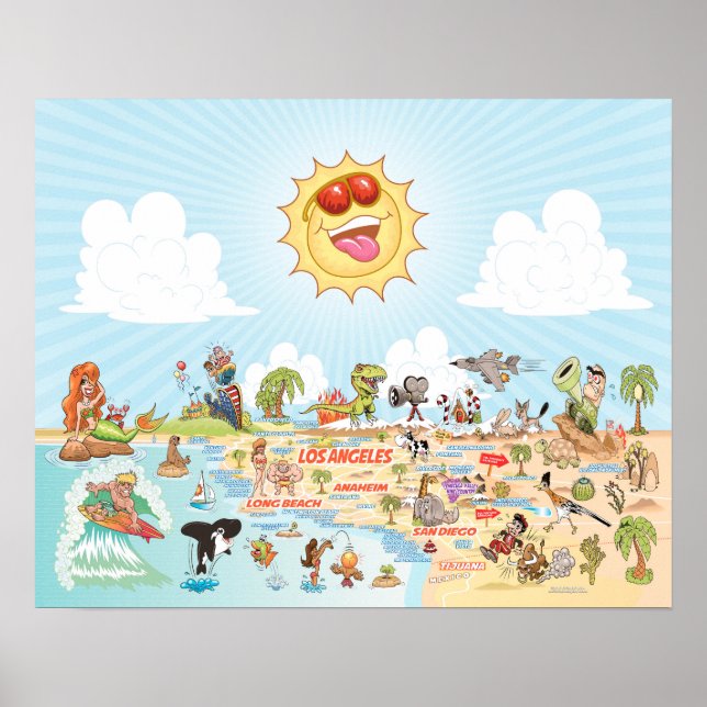 Affiche Southern California Blue Sky (Devant)