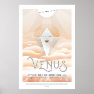 Affiche spatiale futuriste - Art de l'Observatoire