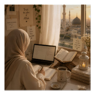 Affiche spirale Deen & Dunya islamique