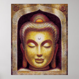Affiche spirituelle d'art de Bouddha de méditation