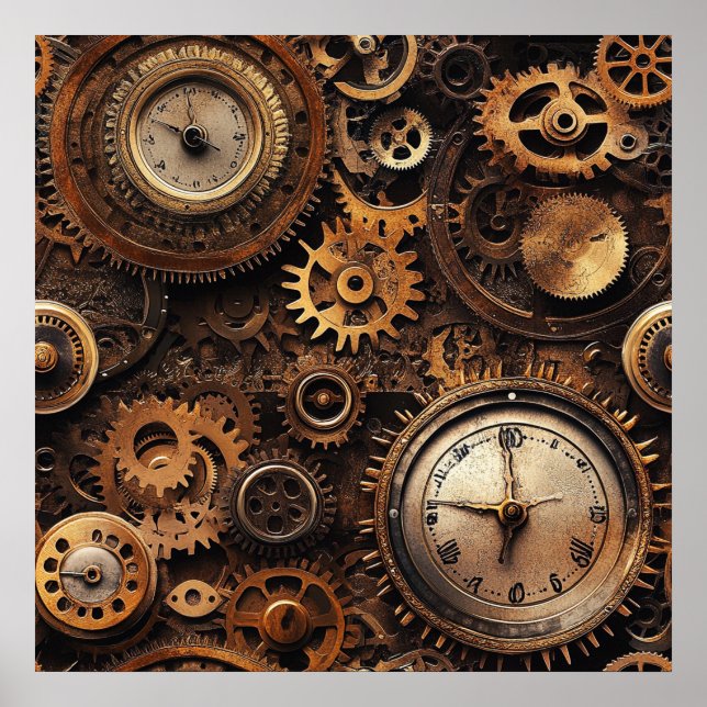 Affiche Steampunk Vintage (Devant)