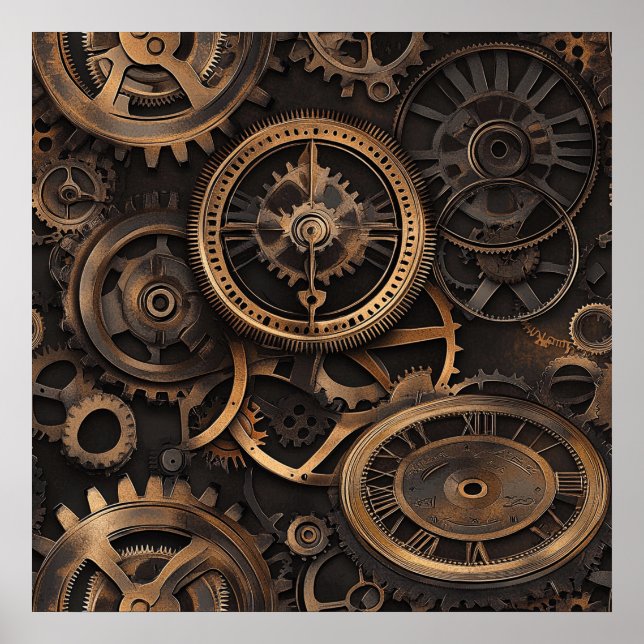 Affiche Steampunk Vintage (Devant)