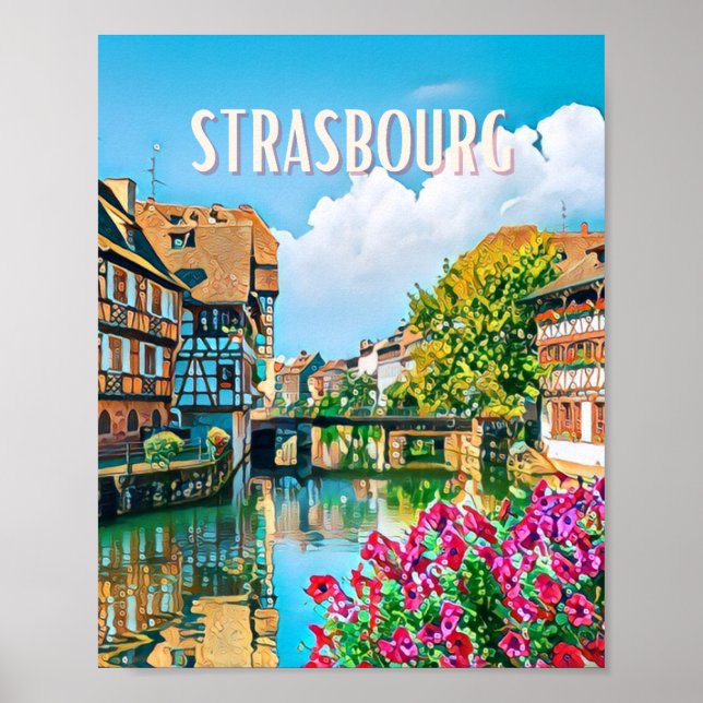 Affiche Strasbourg Photo Vintage  (Devant)