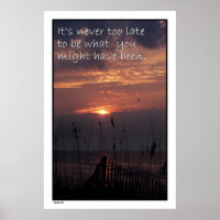 Affiche Sunrise "Jamais trop tard" Imprimer