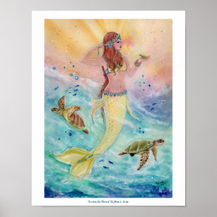 Affiche Sunshine Sea Mermaid par Renee Lavoie