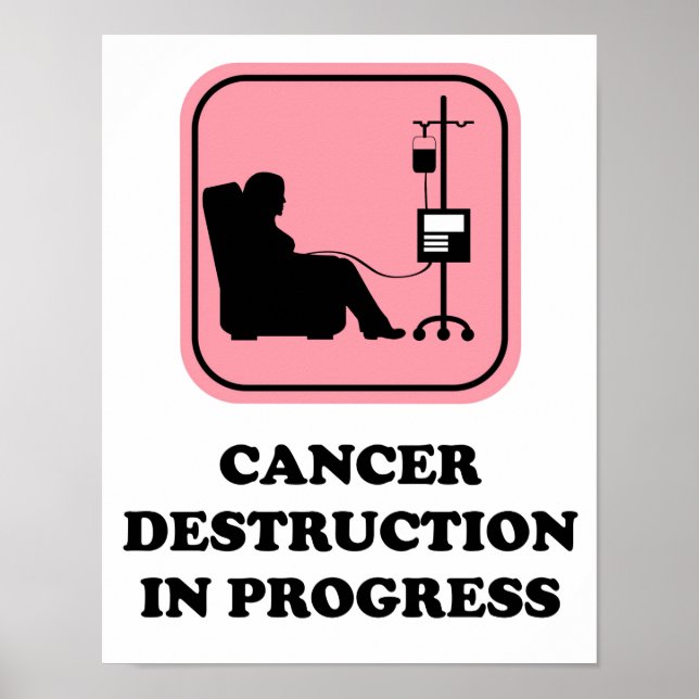 Affiche sur la destruction du cancer en cours (Devant)