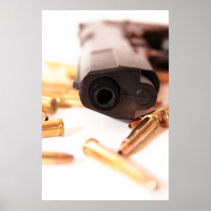 affiche sur le crime d'arme à feu