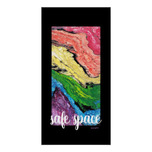 Affiche sûre de noir de l'espace d'art abstrait de