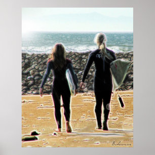 Affiche surfante surréaliste 1 de safari