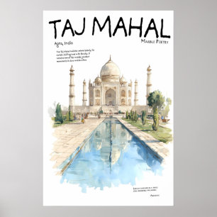 Affiche Taj Mahal  Agra Inde Monument  Marbre
