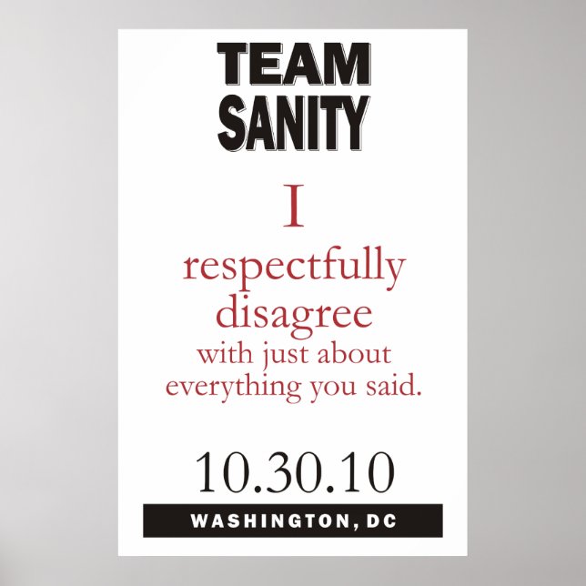 Affiche Team Sanity (Devant)
