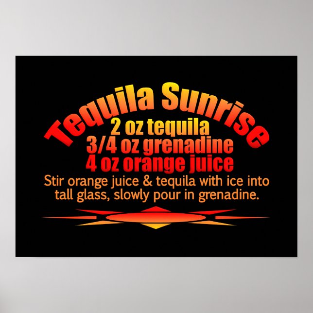 Affiche Tequila Sunrise (Devant)