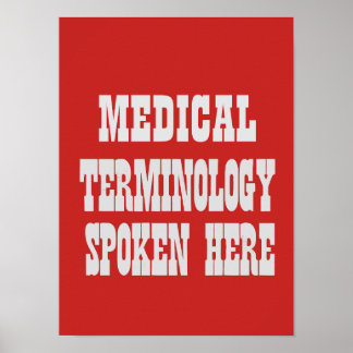 affiche terminologique Médicale