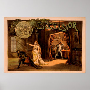 Affiche théâtrale #1 de jeu de laine de bois