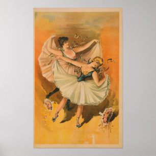 Affiche théâtrale de deux ballerines