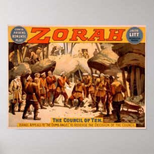 Affiche théâtrale de mineurs russes de Zorah