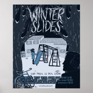 Affiche théâtrale des diapositives d'hiver