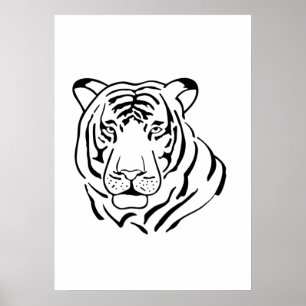 Affiche Tigre Gratiffi