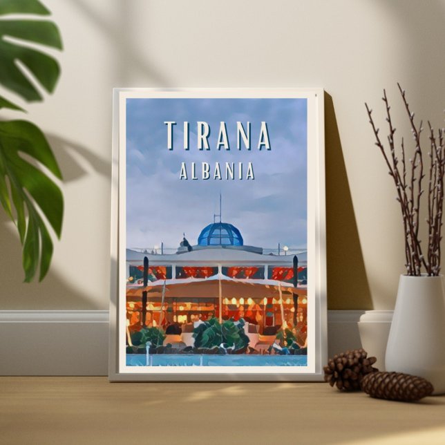Affiche Tirana, la capitale animée de l'Albanie Poster (Tirana : une symphonie vivante de tradition et de modernité.)