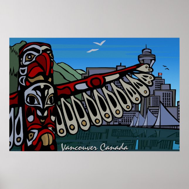 Affiche Totem des Premières Nations de Vancouver D (Devant)
