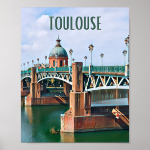 Affiche Toulouse Photo Vintage