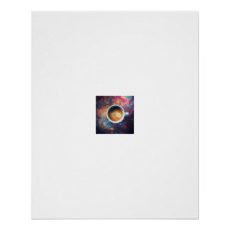 Affiche Tourbillon Latte Galaxie Cosmique