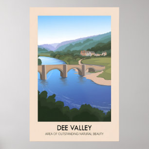 Affiche touristique de l'AONB de la vallée de Dee