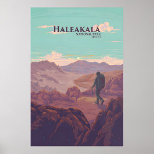 Affiche touristique du parc national de Haleakalā