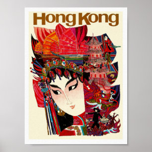 Affiche traditionnelle de Vintage voyage de Hong