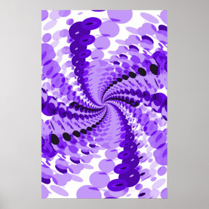 Affiche Trippy : Illustration abstraite de pourpre