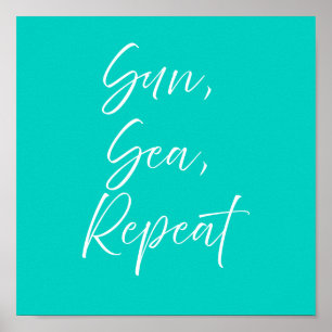 Affiche Turquoise Soleil Mer Répétition   Prépa Cô