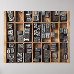 affiche type métal letterpress