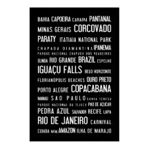 Affiche typographique du Brésil