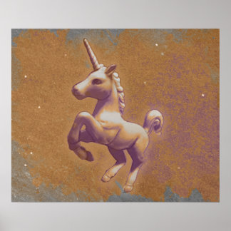 Affiche Unicorn Art Imprimer 24x20 (Lavande métall