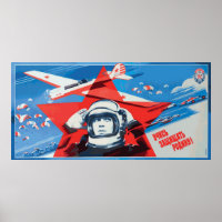 Affiche Unique et colorée des cosmonautes soviétiq