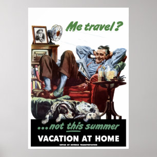 Affiche Vacances À La Maison 2ÈME GUERRE MONDIALE