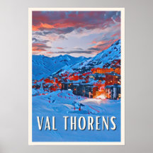 Affiche Val Thorens Station de ski 