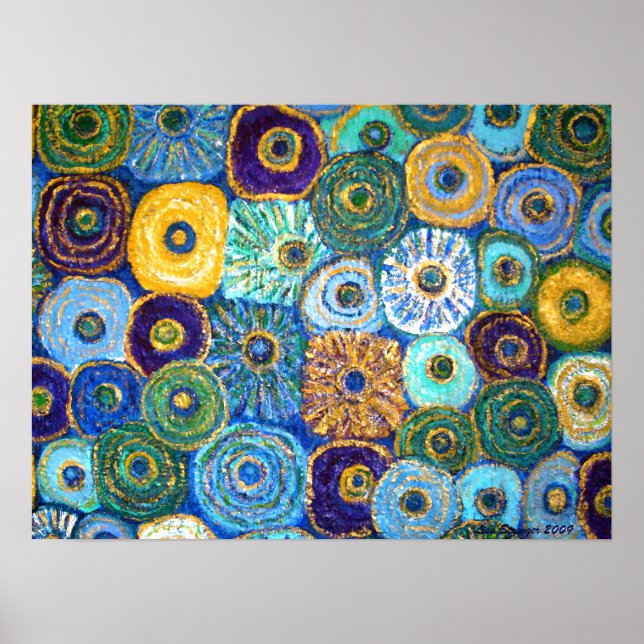 Affiche VAN GOGH FLOWERS signée (Devant)
