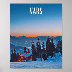 Affiche Vars Station de ski 
