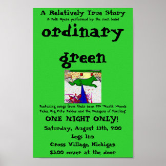 affiche verte ordinaire