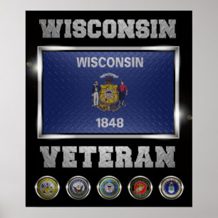 Affiche vétéran du Wisconsin