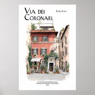 Affiche Via dei Coronari  Rome Italie Street Art