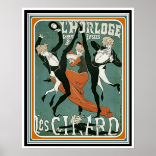 Affiche vintage 16 x 20 d'art déco de Les Cirard