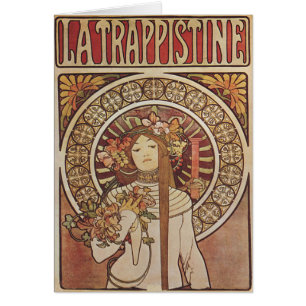 Affiche vintage Alfonse Mucha Trappistine Nouveau