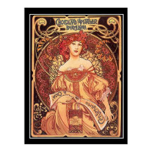 Affiche vintage Chocolat Amatller d'Alphons Mucha