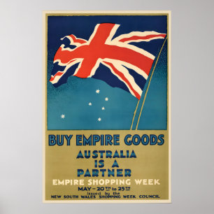 Affiche vintage d'achat de produits de l'Empire