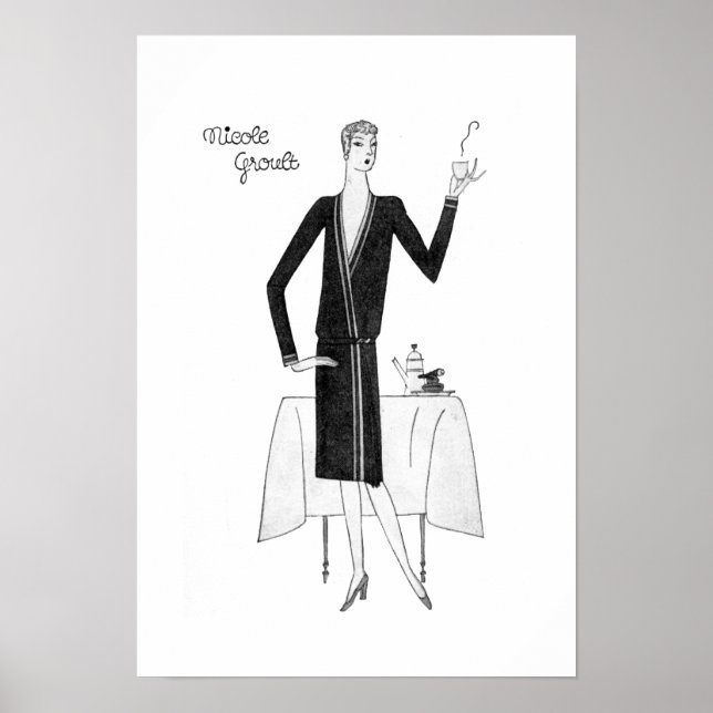 Affiche Vintage de 1920 avec café (Devant)