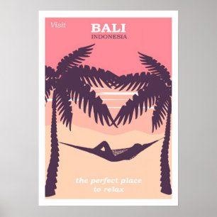 Affiche vintage de Bali Indonésie