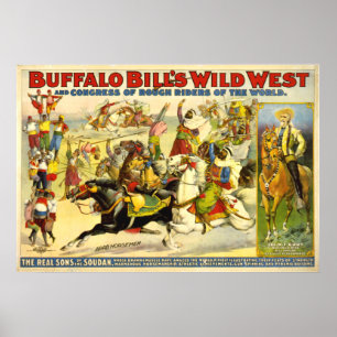 AFFICHE VINTAGE de Buffalo Bill (repro)